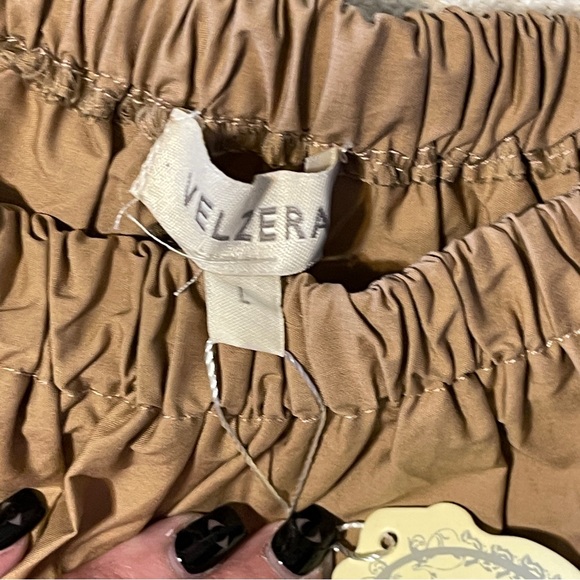 Velzera Gold Embroidered Tunic Dress Floral Birds Boho Peasant Artisan Large - Picture 6 of 8